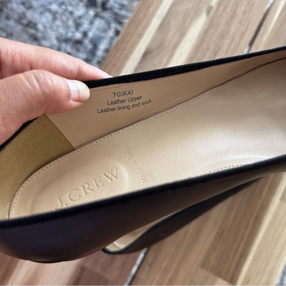*SOLD* J.Crew Women's Ballet Leather Flats with Cap Tie in Black & Tan US 10 - Picture 10 of 12